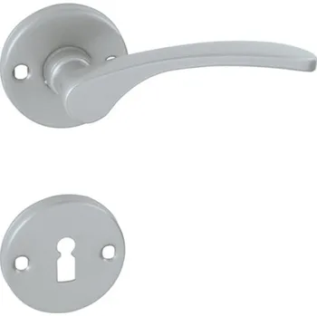 Dveřní kování MP KOVÁNÍ KE - LAURA - R Provedení: BB (pokojový klíč), Povrch: Stříbrná
