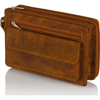 Paolo Peruzzi Kožená pánská vintage etue PAOLO PERUZZI; světle hnědá