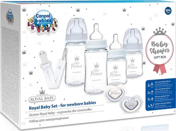 Kojenecká láhev Canpol babies Royal Baby novorozenecká sada Little Prince modrá