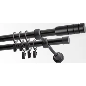 Garnýž kovová 180 cm dvouřadá - dvojitá 19 Techno černá