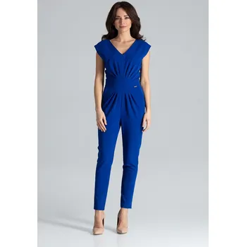Dámský overall Modrý elegantní overal K496 Sapphire Velikost: S