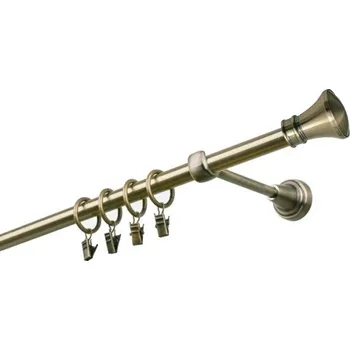 Garnýž kovová 100 cm jednořadá 19 Koloseo mosaz