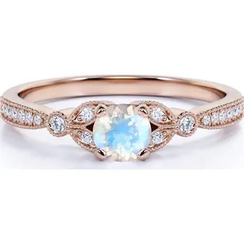 Prsten Emporial prsten 14k zlato Vermeil DR14630R-ROSEGOLD-MOONSTONE-ZIRCON Velikost: 6 (EU: 51-53)