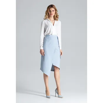 Dámská sukně Modrá skládaná sukně M629 Light Blue Velikost: M