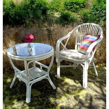 Křeslo Ratanové křeslo PETANI TYČOVINA white