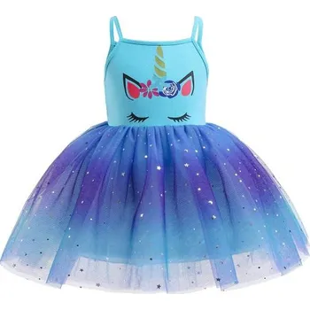 Karnevalový kostým Unicorn (Jednorožci) Dětský kostým s doplňky i bez - jednorožec Varianta: modré šaty, Velikost: 150/9-10T