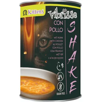 Krmivo pro kočku Vibrisse Shake Kitten Kuřecí polévka s omega 3 135 g