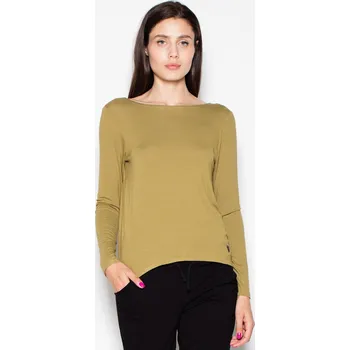 Dámská halenka Halenka s hlubokým výstřihem na zádech VT010 Olive green Velikost: S