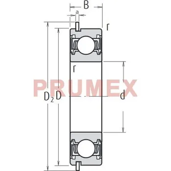Nachi 6200-2NSE9NRCM (2RS NR) kuličkové ložisko