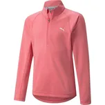 Puma Jr mikina Girls 1/4 Zip - červená: Junior 116