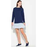 Dámské šaty s bavlněným topem K451 Navy Velikost: S