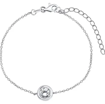Šperk Stříbrný náramek se zirkónovým přívěskem JJJ1330B
