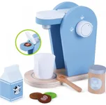 Derrson dřevěný kávovar modrý set