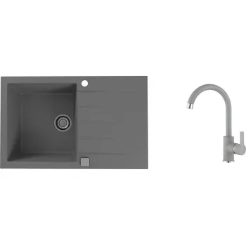 Granitový dřez Alveus set Alveus, dřez Cadit 20 beton 81 + baterie Tonia beton 81