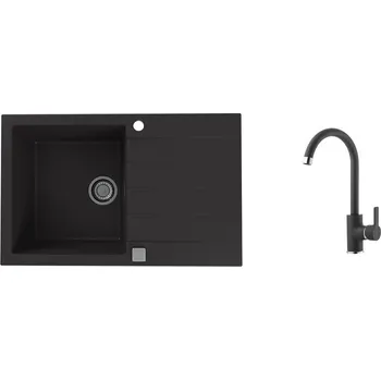 Granitový dřez Alveus set Alveus, dřez Cadit 20 černá 91 + baterie Tonia černá 91