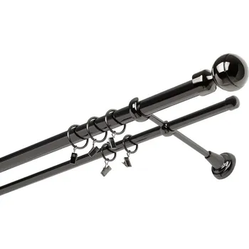 Garnýž kovová 220 cm dvouřadá - dvojitá 25 Paola onyx