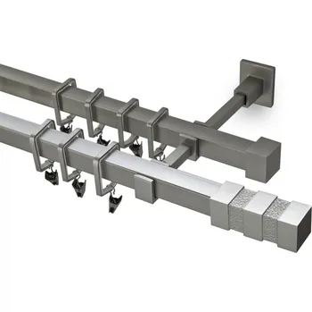 Garnýž Garnýž kovová 100 cm dvouřadá - dvojitá 20x20 verona matná stříbrná