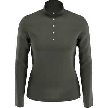 Dámské tričko Callaway Thermal Fleece Back Jersey dámské polo s dlouhým rukávem, industrial green dámské, L