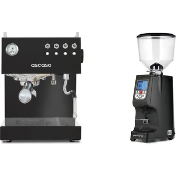 Kávovar Ascaso Steel DUO, Black + Eureka Atom Specialty 65, black