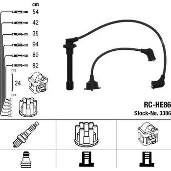 Zapalovací kabel Sada kabelů pro zapalování NGK 3386