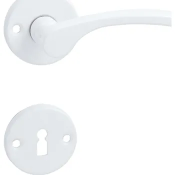 Dveřní kování MP KOVÁNÍ KE - LAURA - R Provedení: BB (pokojový klíč), Povrch: Bílá