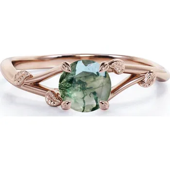 Prsten Olivie Stříbrný prsten MECHOVÝ ACHÁT ROSE 7024 Velikost prstenů: 7 (EU: 54-56) Ag 925; ≤2,1 g.