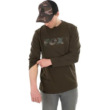 Pánské tričko Triko dlouhý rukáv KHAKI/CAMO XXL