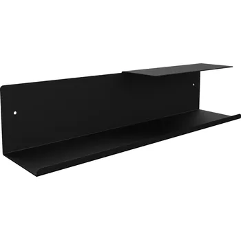 police Nástěnná kovová police černá - UNO PRAVÁ rozměr police: M - 250 / 400