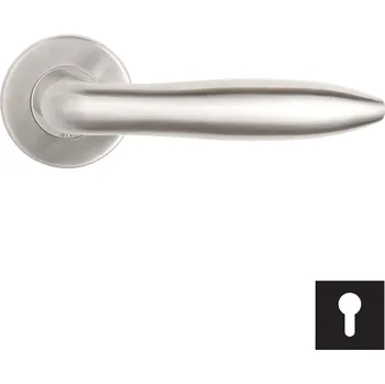 Dveřní kování COBRA ELEMENT-R III Provedení: PZ RE (klika pravá/koule), Povrch: IN - nerez