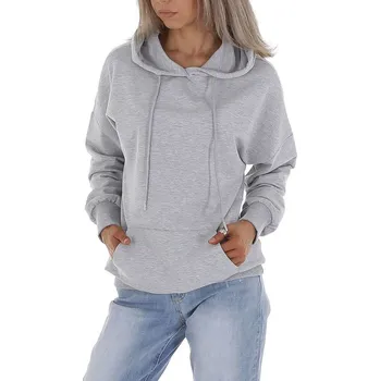 Dámská mikina Dámská mikina s kapucí Barva: Šedá, Velikost: L