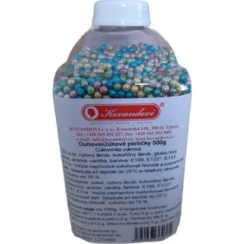 Jedlá dekorace na dort Kovandovi s.r.o. Kovandovi Cukrový posyp - perličky 1x500g