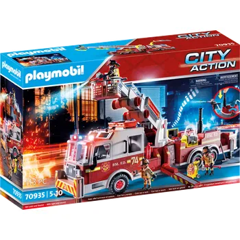 Stavebnice Playmobil Playmobil City Action 70935 Hasičské auto: US Tower Ladder
