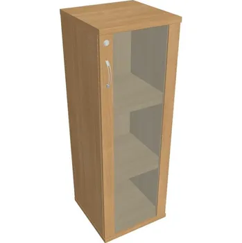 Kancelářský vozík HOBIS kancelářská policová skříň - SZ 3 40 02 P, zámek Huwill, dub + doprava zdarma