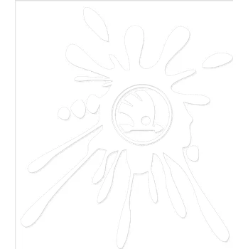 Samolepicí dekorace na vozidlo Kaňka Škoda 1 samolepka na auto - bílá / 10x12 cm