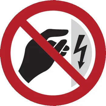 Značka Nedotýkat se – Vysoké napětí, samolepicí fólie, Ø 100 mm