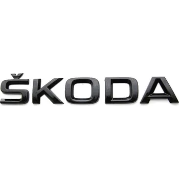 Samolepicí dekorace na vozidlo Škoda Auto Zadní nápis Škoda, černý v barvě BLACK MAGIC, originál