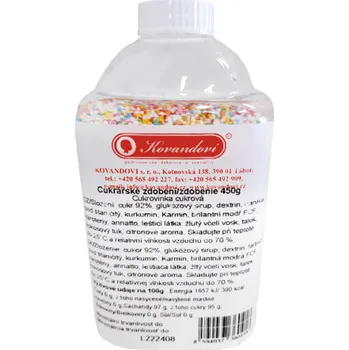 Jedlá dekorace na dort Kovandovi s.r.o. Kovandovi Cukrový posyp - Máček 1x450g