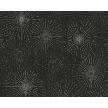 Tapeta Vliesová tapeta retro černá metalická 388181 / Tapety na zeď 38818-1 BOS - battle of style (0,53 x 10,05 m) A.S.Création