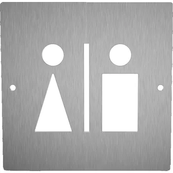 Domovní cedule Nerezový piktogram WC 1a Rozměr: 10 x 10 cm