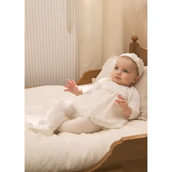 Dívčí pyžamo Mayoral Punčocháče 9529, 10752 smetanové,šedá Rozměr: 18 měsíců, 86 cm