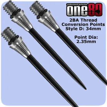 Kovové hroty One80 - Conversion Points Barva: Černá