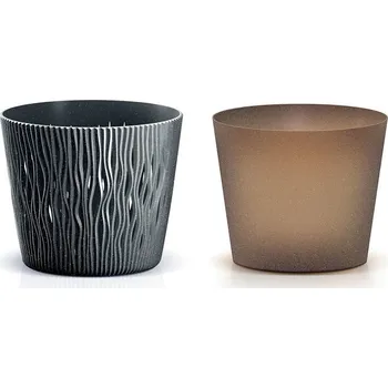 Květináč SCANDY ECO s vkladem antracit, varianta 18,9 cm