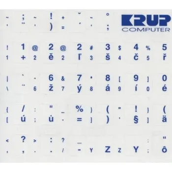 Přelepka na klávesnici - česká - modrá