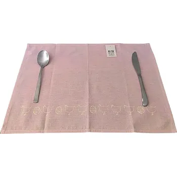 prostírání H&D Prostírání, tisk velikonoce, 35x50 cm, růžová