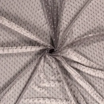 Tyl v šedé barvě s velkým puntíkem 13161/054