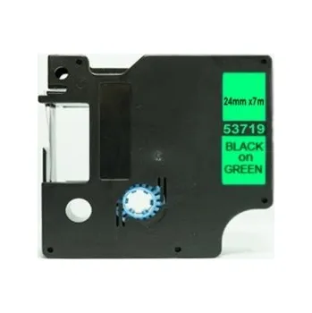 Pásek do tiskárny Kompatibilní páska s Dymo 53719 / S0720990 24mm x 7m, černý tisk / zelený podklad