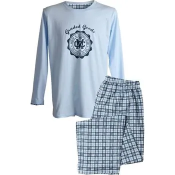 Pánské pyžamo Pyžamo pánské MUZZY GRADED - L-modrá