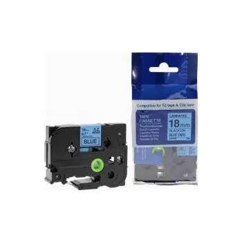 Pásek do tiskárny Kompatibilní páska s Brother TZ-541 / TZe-541 18mm x 8m, černý tisk / modrý podklad