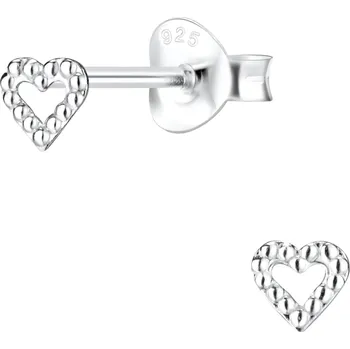 Náušnice Stříbrné náušnice mini srdíčka Ag 925/1000