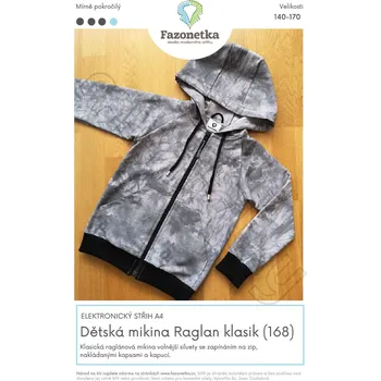 Nit Tištěný střih Dětská mikina Raglan klasik | 140 - 170